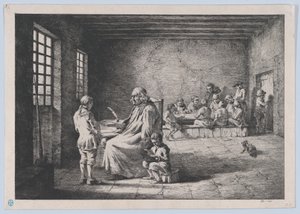 Skolemesteren, 1780. af Jean Jacques de Boissieu