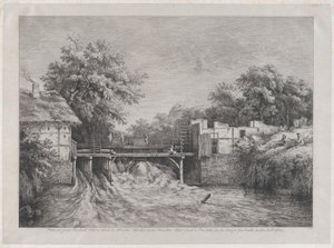 Vandmøllen, efter et maleri af Ruisdaël, 1782.