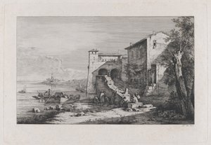 Udsigt over det gamle toldhus i Rom, 1807.