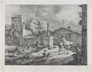 Udsigt over Saint-Andéol, 1774. af Jean Jacques de Boissieu