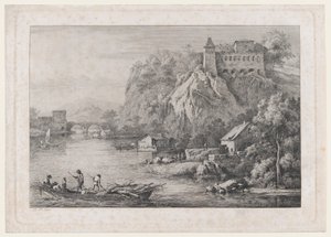 Udsigt over de barfodede karmelitters kloster i Lyon, 1807.