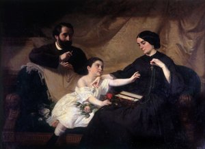 Min familie (olie på lærred) af Jean Jalabert