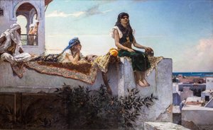 Aften på terrasserne (Marokko) af Jean Joseph Benjamin Constant