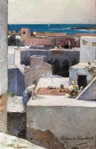 Aften på terrasserne (Marokko) af Jean Joseph Benjamin Constant