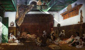 Interiør i et harem i Marokko af Jean Joseph Benjamin Constant