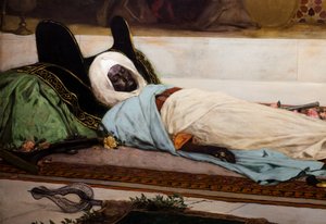 Le jour des funerailles - Scene fra Marokko (detalje) af Jean Joseph Benjamin Constant