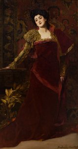 Portræt af Emma Calve af Jean Joseph Benjamin Constant
