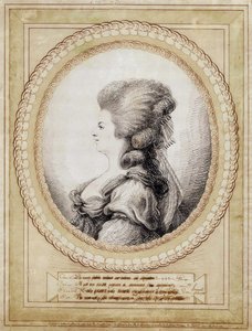 Portræt af Marie Antoinette af Østrig. af Jean Joseph Bernard