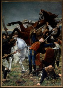 Fransk revolution: "Joseph Baras død (1779-1793)" Joseph Bara eller Barra (1780-1793) var et heltebarn fra den franske revolution, som kæmpede i Vendée for republikken. Maleri af Jean Joseph Weerts (1849-1927) 1883 søn. 3,50 x 2,50 m Paris, musee d