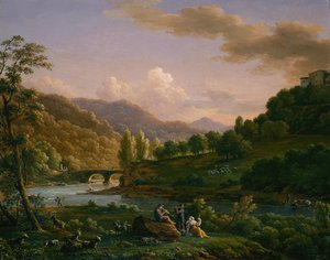 En pastoral scene af Jean Joseph Xavier Bidauld