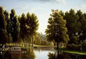 Fransk: Le parc à Mortefontaine Parken ved Mortefontaine af Jean Joseph Xavier Bidauld
