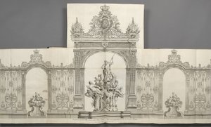 Design af Grandes Grilles placeret på Place Royale i Nancy i 1755 efter ordre fra S. M. le Roy de af Jean Lamour
