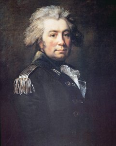 John Graves Simcoe (farve litho) af Jean Laurent (after) Mosnier