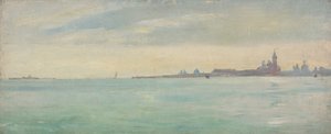 Venedig set fra den offentlige have, 1873. af Jean Lecomte du Nouy