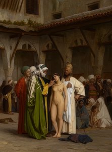 Slavemarkedet. Ca. 1867 af Jean Leon Gerome