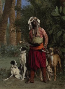 Master of the Hounds (olie på lærred) af Jean Leon Gerome