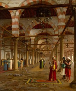 Bøn i moskeen, 1871. af Jean Leon Gerome