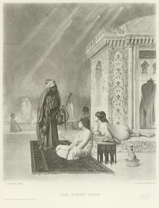 Haremsbadet (dybtryk) af Jean Leon Gerome