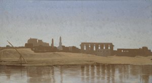 Udsigt over Nilen ved Luxor, 1857 af Jean Leon Gerome
