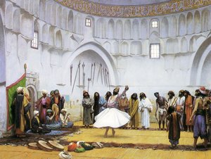 Hvirvlende dervisher, ca. 1895 (olie på lærred) af Jean Leon Gerome