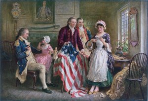 Betsy Ross 1777 af Jean Leon Gerome Ferris