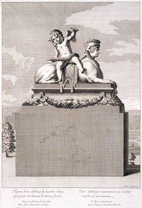 Figur af en sfinx i Versailles, 1676