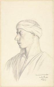 Portræt af en egyptisk Fellah af Jean Leon Gerome