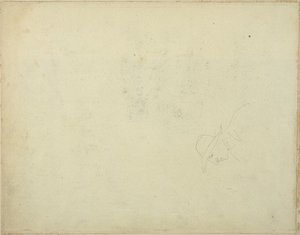 Karikatur af en mand med bredskygget hat af Jean Louis André Théodore Géricault