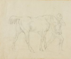 Groom fører en hest af Jean Louis André Théodore Géricault