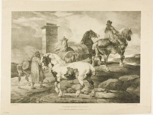 Horses Going to a Fair, plade 3 fra Various Subjects Drawn from Life on Stone af Jean Louis André Théodore Géricault