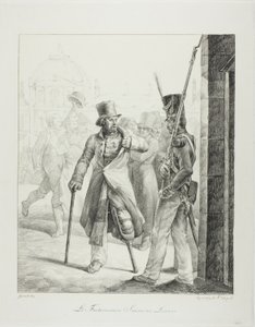 Schweizisk vagtpost på Louvre af Jean Louis André Théodore Géricault