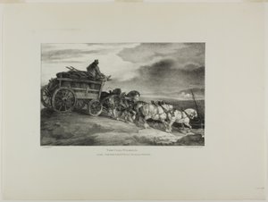 The Coal Wagon, planche 7 fra Various Subjects Drawn from Life and on Stone (The English Suite) af Jean Louis André Théodore Géricault