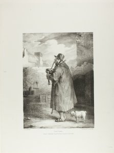 The Piper, planche 1 fra Various Subjects Drawn from Life and on Stone (The English Suite) af Jean Louis André Théodore Géricault