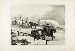 Vogn på vej op ad en skråning af Jean Louis André Théodore Géricault
