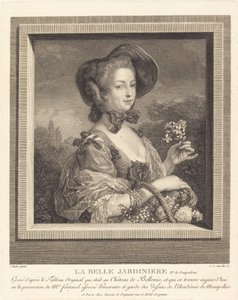 Marquise de Pompadour som en smuk jardiniere. af Jean Louis Anselin