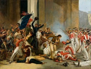 At tage Louvre, 29. juli 1830. Massakre på de schweiziske garder, ca. 1832.