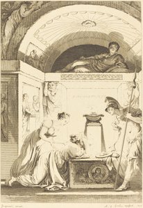 Matronen i Efesos af Jean Louis Delignon and Antoine Jean Duclos after Jean Honoré Fragonard