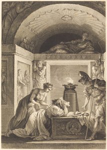 Matronen i Efesos af Jean Louis Delignon and Antoine Jean Duclos after Jean Honoré Fragonard