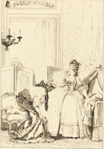 Den forslåede og indholdsrige hanekur af Jean Louis Delignon and Antoine Jean Duclos after Jean Honoré Fragonard