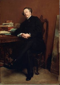 Portræt af Alexandre Dumas Jr. (1824-1895) i 1877 Maleri af Jean Louis Ernest Meissonier (1815-1891). Museet for Paladser i Versailles af Jean Louis Ernest Meissonier