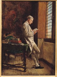Læseren i hvidt, 1857