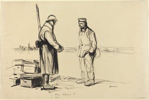 - På Rhinen - Ya., ca. 19141919. af Jean Louis Forain