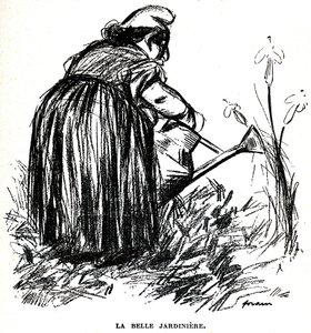 Antisemitisk tegning offentliggjort før 1900 i avisen “” Psst...! "" af Jean Louis Forain