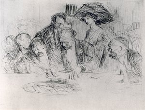 Ved spillebordet, 1925. af Jean Louis Forain