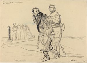 På Vincennes -fronten. Bolo Pasha, c. 19141919. af Jean Louis Forain