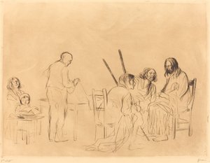 Før nadveren i Emmaus (første tallerken) af Jean Louis Forain