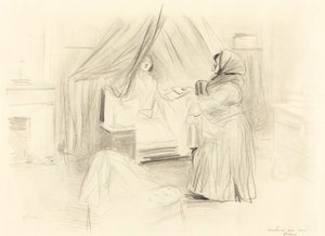 Morgenmad (vandret tallerken) af Jean Louis Forain