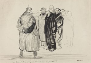 tomhændet. besætningen på en Zeppelin, sandsynligvis 1915. af Jean Louis Forain