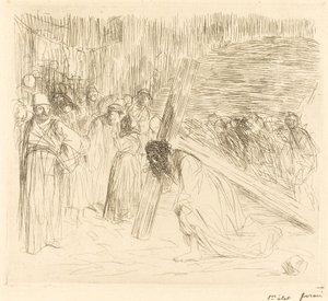 Kristus bærer korset (femte plade) af Jean Louis Forain