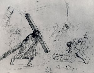 Kristus bærer korset, 1925. af Jean Louis Forain